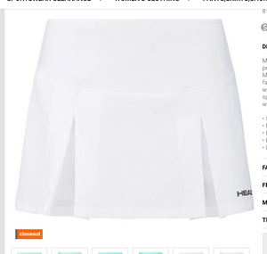 Head DYNAMIC Skort Women - White