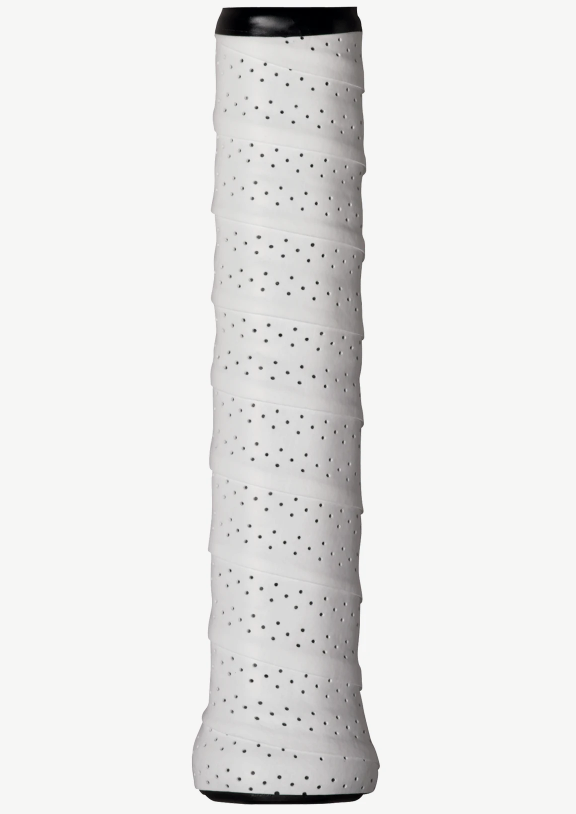 Wilson Pro Overgrip Perforated tennis racket grip - White (12 pack)
