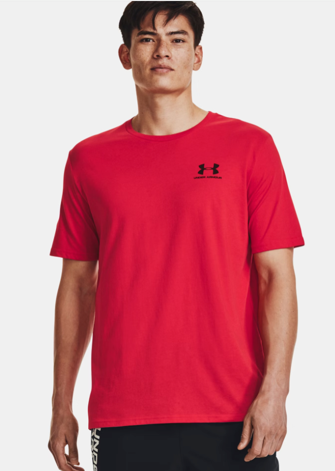 Under Armour Men's Sportstyle Left Chest Short Sleeve T-Shirt - Red