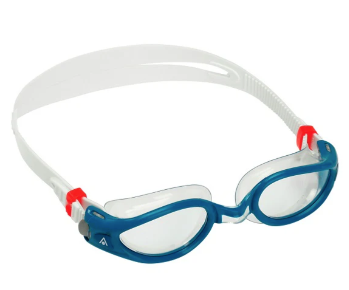 Aqua Sphere Kaiman EXO Unisex Swimming Goggles Clear Lens - Petrol Blue
