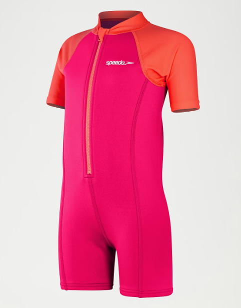 Speedo Girls Learn to Swim Neoprene Wetsuit - Pink