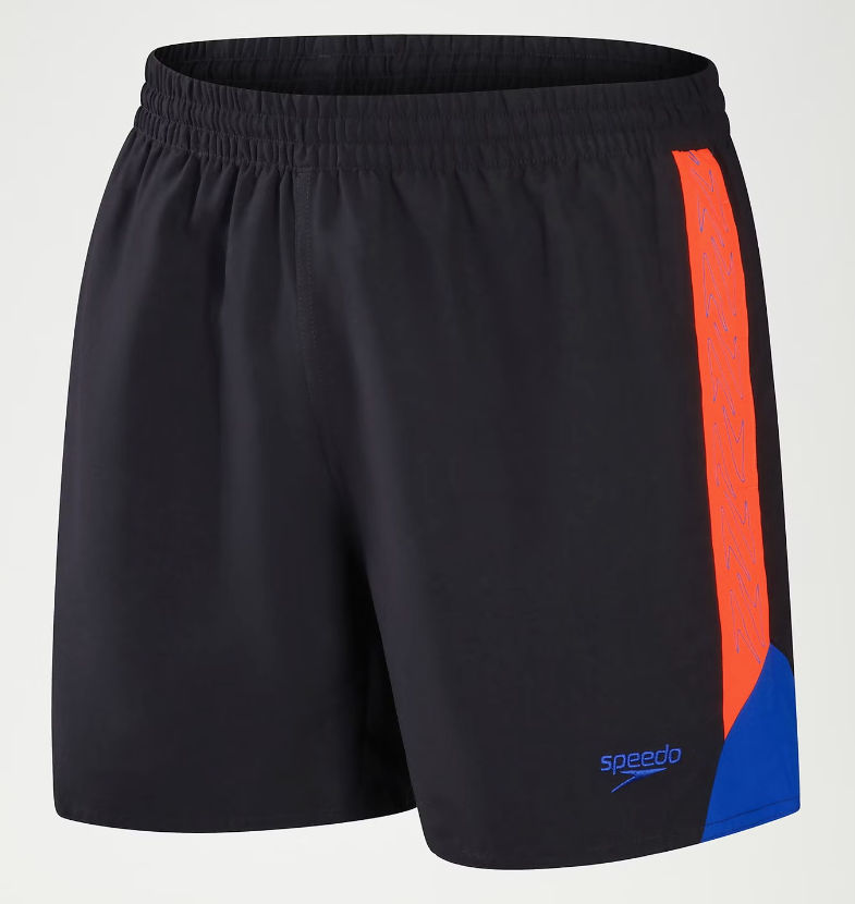 Speedo Men's Hyperboom Splice 16" Swim Shorts - Black/Orange