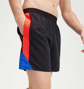 Speedo Men's Hyperboom Splice 16" Swim Shorts - Black/Orange