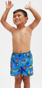 Speedo Infant Boys Learn to Swim Shorts - Blue/Yellow Print