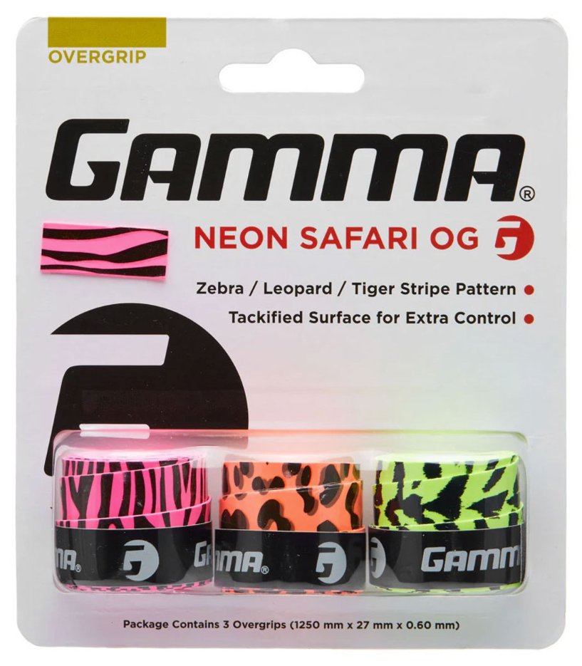 Gamma Neon Safari Overgrip - 3 pack