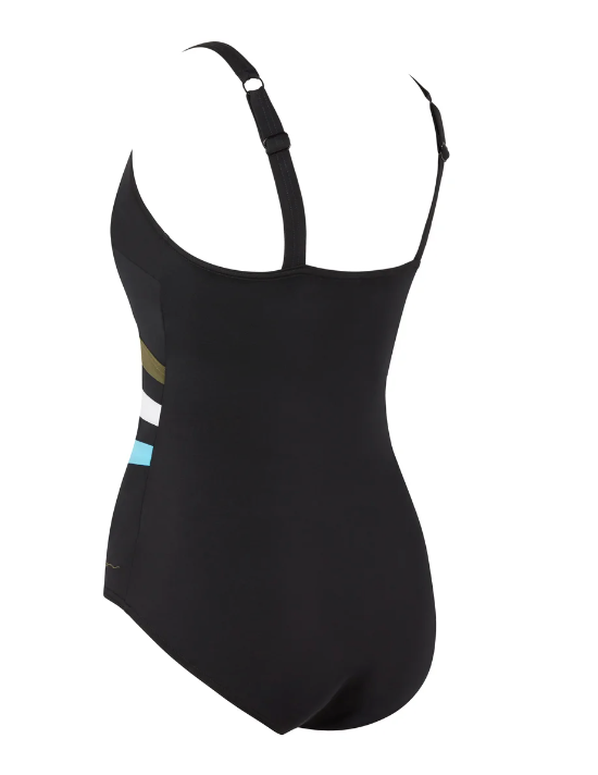 Zoggs Women's Wrap Panel Adjustable Swimsuit - Black/Multi