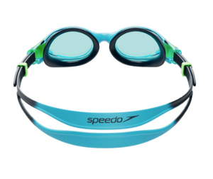 Speedo Biofuse 2.0 Junior Swimming Goggles - HYPERSONIC BLUE/LUMO GREEN/BLUE LENS