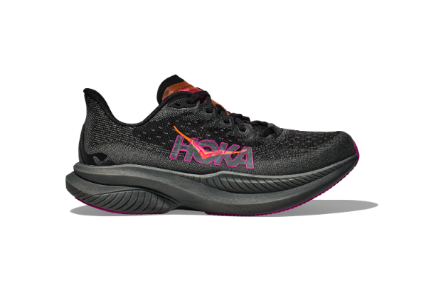 HOKA Women's Mach 6 Running Shoes - BLACK / FUCHSIA