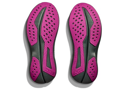 HOKA Women's Mach 6 Running Shoes - BLACK / FUCHSIA