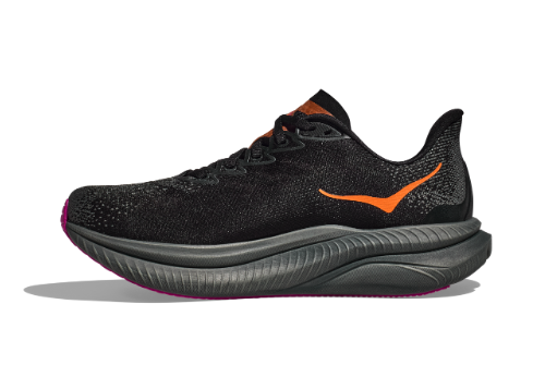 HOKA Women's Mach 6 Running Shoes - BLACK / FUCHSIA