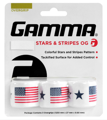 Gamma Stars & Stripes Racket Overgrips - 3 pack