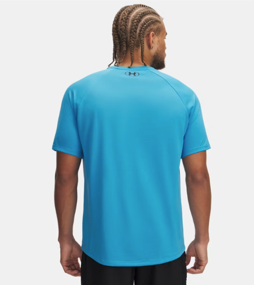 Under Armour Men's Tech Print Fill Short Sleeve T-Shirt - Ether Blue/Black (452)