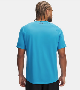 Under Armour Men's Tech Print Fill Short Sleeve T-Shirt - Ether Blue/Black (452)