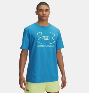 Under Armour Men's Foundation Short Sleeve T-Shirt - Ether Blue/Sonic Yellow (452)