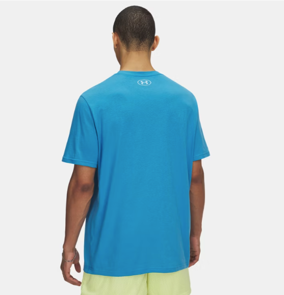 Under Armour Men's Foundation Short Sleeve T-Shirt - Ether Blue/Sonic Yellow (452)