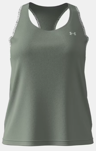 Under Armour Women's Knockout Tank - Silica Green/ White (348)
