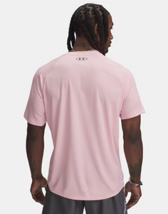 Under Armour Men's Textured Short Sleeve T-Shirt - Prime Pink/Black (647)
