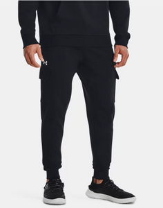 Under Armour Men's Rival Fleece Cargo Jogger Track Pants - Black (001)