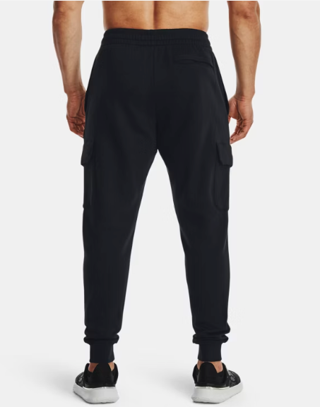 Under Armour Men's Rival Fleece Cargo Jogger Track Pants - Black (001)