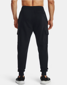 Under Armour Men's Rival Fleece Cargo Jogger Track Pants - Black (001)
