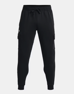 Under Armour Men's Rival Fleece Cargo Jogger Track Pants - Black (001)