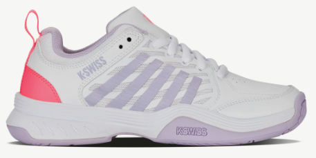 K-Swiss Women's Court Express HB - White/ Orchid Petal/ Neon Blaze