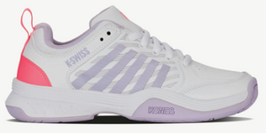 K-Swiss Women's Court Express HB - White/ Orchid Petal/ Neon Blaze