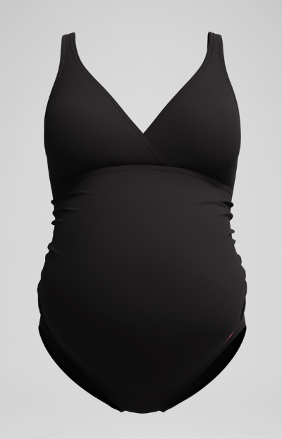 Speedo Women's V Neck Maternity U-Back Swimsuit Black