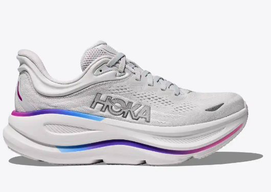 HOKA Women's Bondi 9 Running Shoes - Cosmic Grey/ White