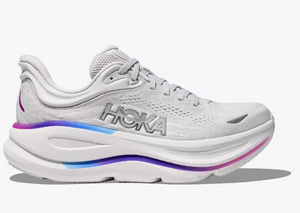 HOKA Women's Bondi 9 Running Shoes - Cosmic Grey/ White
