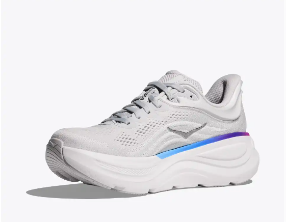 HOKA Women's Bondi 9 Running Shoes - Cosmic Grey/ White