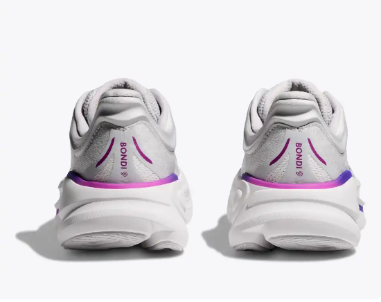 HOKA Women's Bondi 9 Running Shoes - Cosmic Grey/ White
