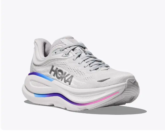 HOKA Women's Bondi 9 Running Shoes - Cosmic Grey/ White
