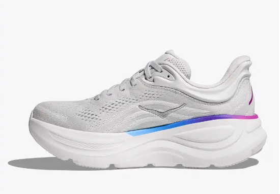 HOKA Women's Bondi 9 Running Shoes - Cosmic Grey/ White