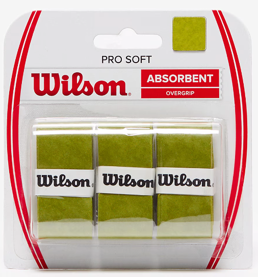 Wilson Pro SOFT Overgrips tennis racket grip - Lime (3 pack)