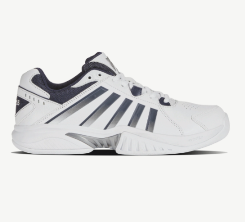 K-Swiss Men's Receiver V CARPET Tennis Shoes - White/Peacoat/Silver