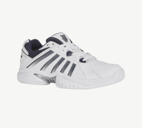K-Swiss Men's Receiver V CARPET Tennis Shoes - White/Peacoat/Silver