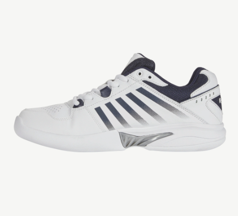 K-Swiss Men's Receiver V CARPET Tennis Shoes - White/Peacoat/Silver