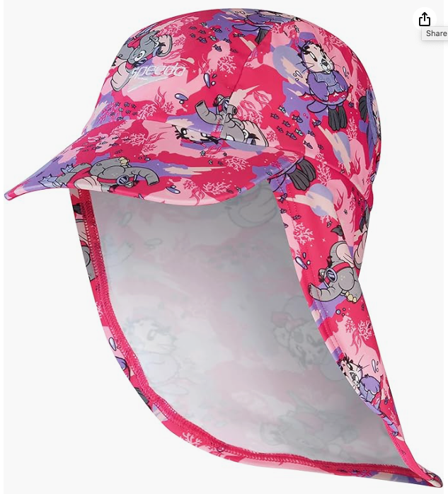 Speedo GIRLS LEARN TO SWIM SUN PROTECTION HAT- Cherry Pink