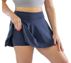 Spiro Ladies Recycled Fitness Skort - Navy