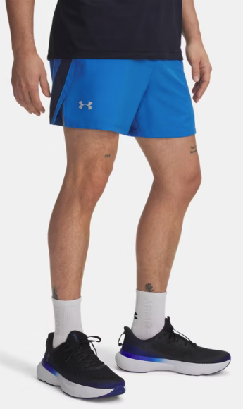 Under Armour Men's Launch 5" Shorts- Blue Atlantis / Washed Navy - 402