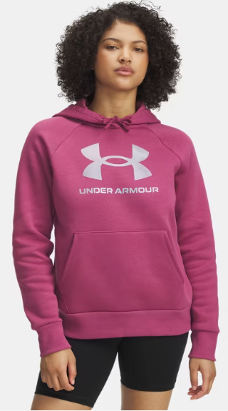 Under Armour Women's Rival Fleece Shimmer Hoody - Fuchsia Dusk/Iridescent  (659)