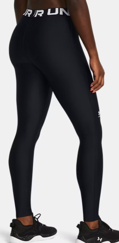 Under Armour Women's HeatGear Wordmark Detail Waistband Leggings - Black (001)