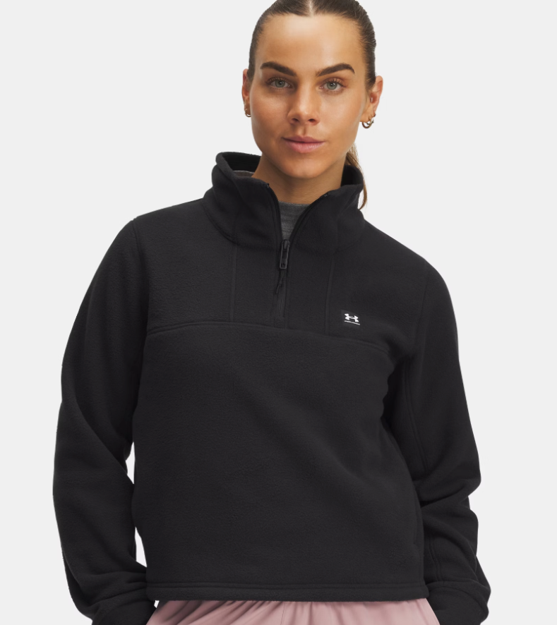 Under Armour Women's Expanse Fleece Half Zip - Black (002)