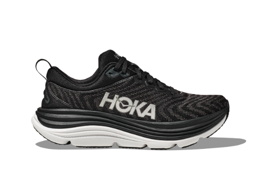 HOKA Men's Gaviota 5 Running Shoes - BLACK / WHITE