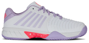K-Swiss Women's Express Light 3 Clay Tennis Shoes - White/ Orchid/ Neon Blaze