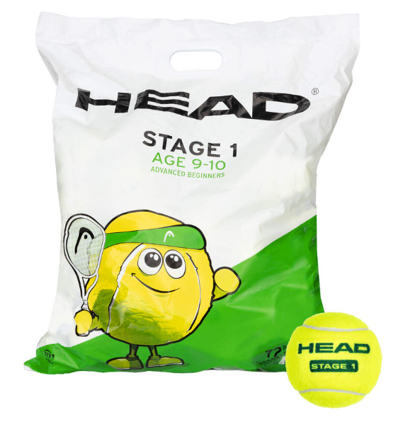 Head Stage 1 Green Tennis Balls - 6 Dozen