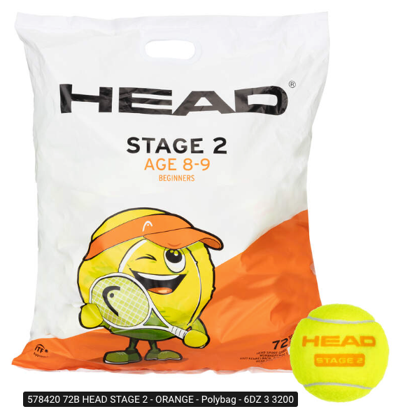Head Orange Ball Stage 2 - 6 Dozen