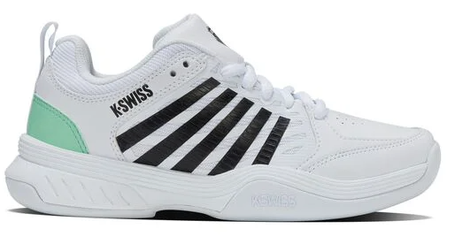 K-Swiss Women's Court Express 2 Carpet - White/ Neon Mint/ Black