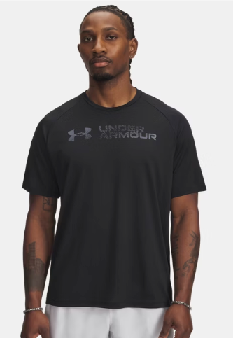 Under Armour Men's UA Tech™ Reflective T-Shirt - Black/Titan Gray (001)